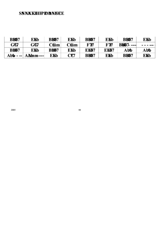 Snake Hip Dance Chord Chart