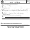 Form Tc-823 - Reject Slip For Duplicate Title