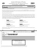 Form 40v - Individual Income Tax Payment Voucher - 2001 Printable pdf