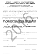 Volleyball Official Junior Letter Of Intent Template