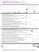 Form Il-1120-st - Small Business Corporation Replacement Tax Return - 2001