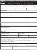 Form Cr-100 - Application To Claim A Refund