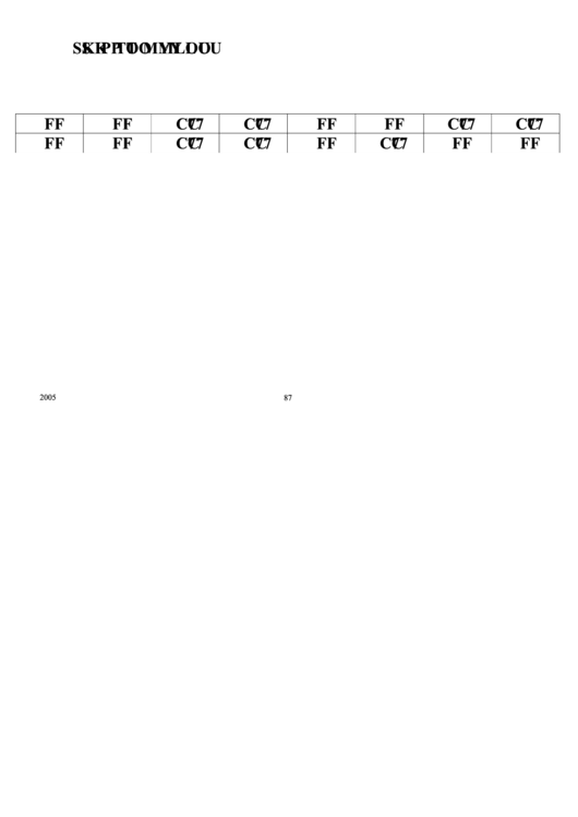 Jazz Chord Chart - Skip To My Lou Printable pdf