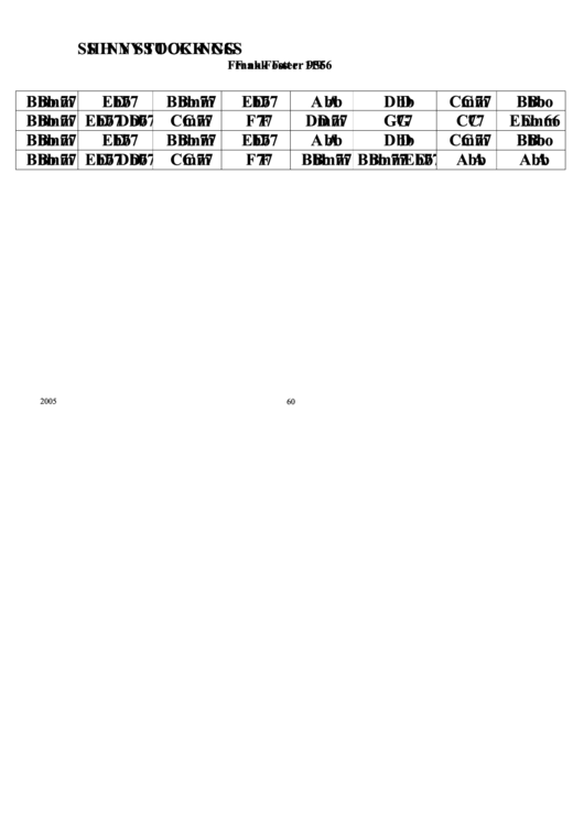 Shiny Stockings Chord Chart Printable pdf