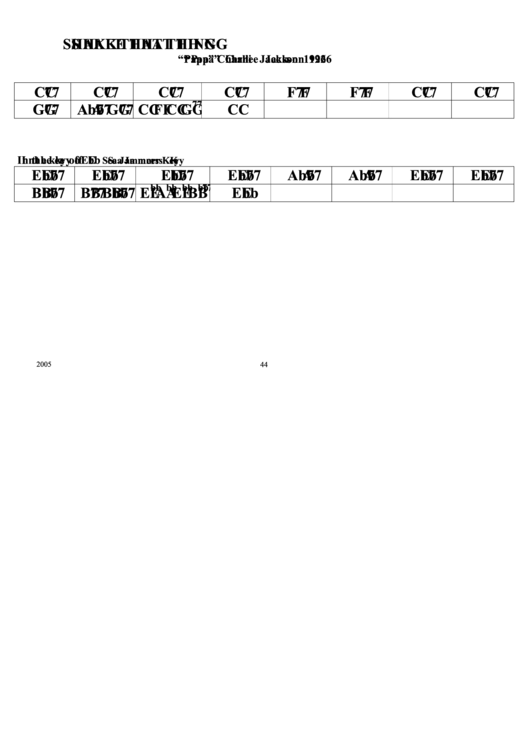 Shake That Thing Chord Chart Printable pdf