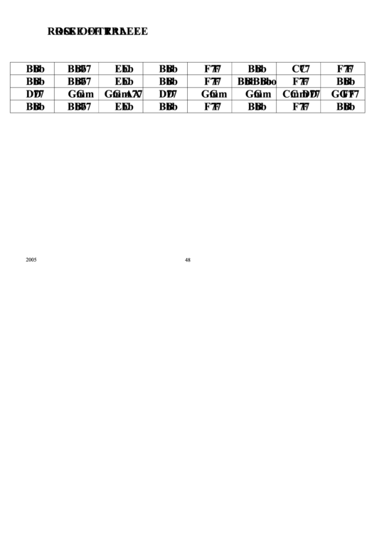 Rose Of Tralee Chord Chart Printable pdf