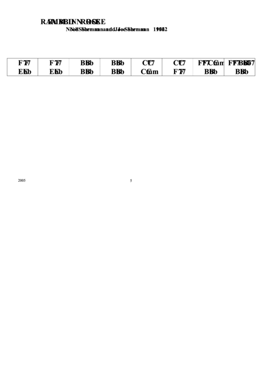 Jazz Chord Chart - Ramblin Rose Printable pdf