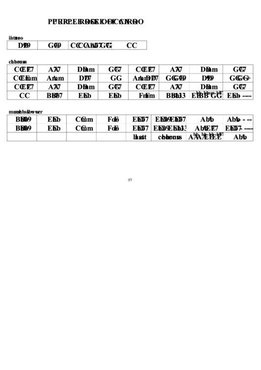 Purple Rose Of Cairo Chord Chart Printable pdf