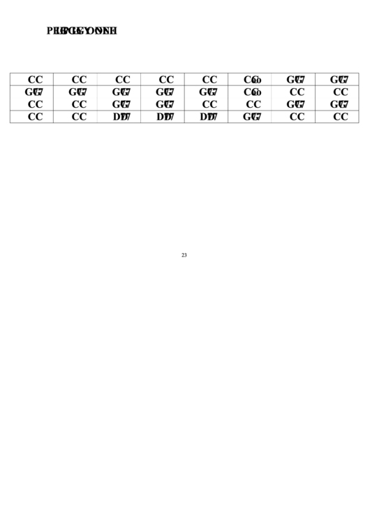 Peggy Oneil Chord Chart Printable pdf