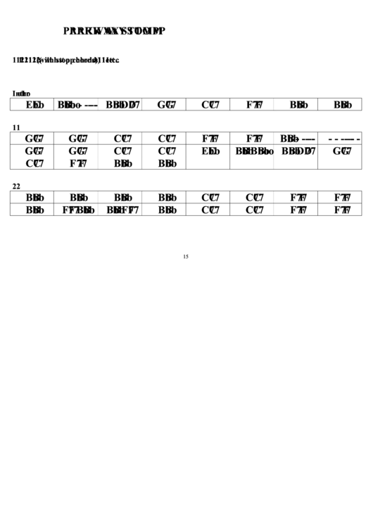 Parkway Stomp Chord Chart Printable pdf