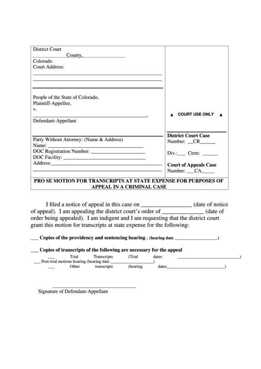 Court Case Pring Form - Certificate Of Notice Printable pdf