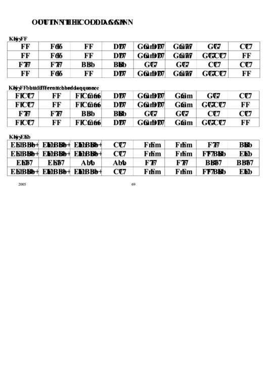 Out In The Cold Again Chord Chart Printable pdf