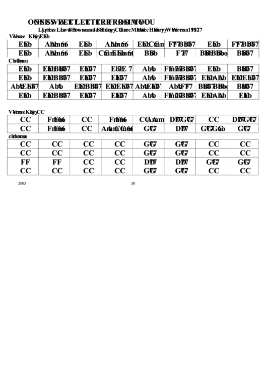 One Sweet Letter From You Chord Chart Printable pdf