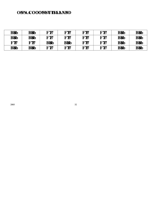 On A Coconut Island Chord Chart Printable pdf