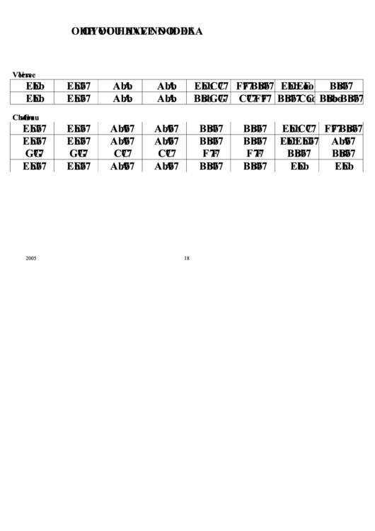 Oh You Have No Idea Chord Chart Printable pdf