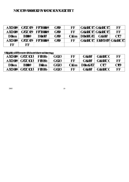 Nice Work If You Can Get It Jazz Chord Chart Printable pdf