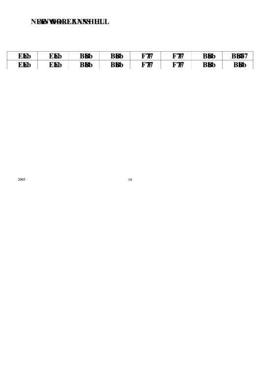 New Orleans Hula Chord Chart Printable pdf
