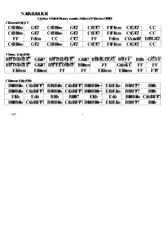 Nagasaki Chord Chart