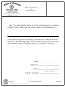 Form Ss-4255 - Written Consent To Dissolution