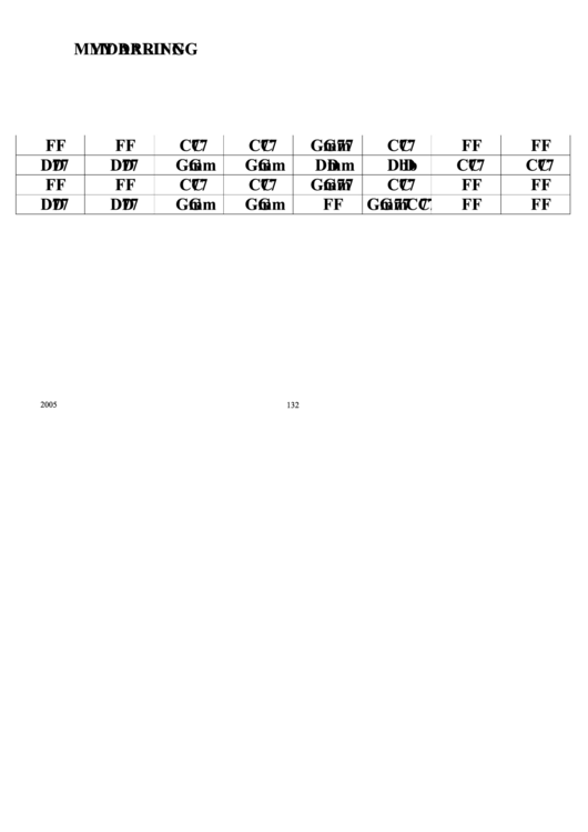 Jazz Chord Chart - My Darling Printable pdf