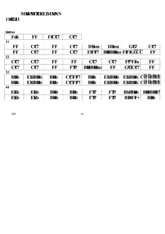 Minstrel Man Chord Chart Printable pdf