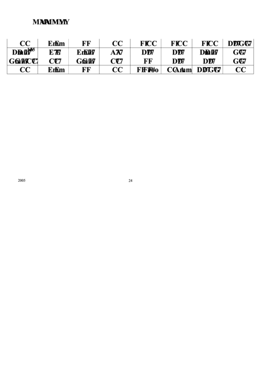 Jazz Chord Chart - Mammy Printable pdf