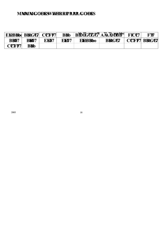 Jazz Chord Chart - Mama Goes Where Papa Goes Printable pdf