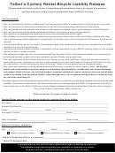 Rental Bicycle Liability Release Form