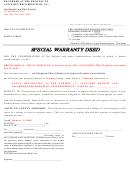 Special Warranty Deed Form