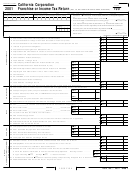 Form 100 - California Corporation Franchise Or Income Tax Return - 2001 Printable pdf