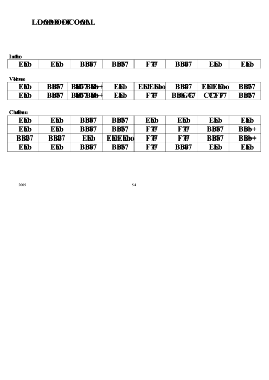 Load Of Coal Chord Chart Printable pdf