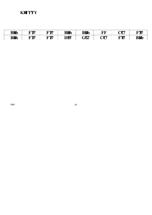 Kitty Chord Chart Printable pdf