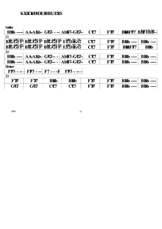 Keyhole Blues Chord Chart