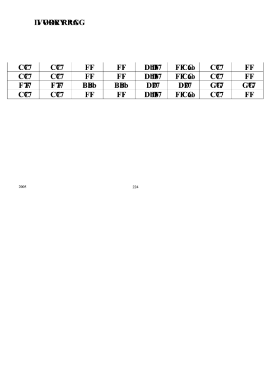 Jazz Chord Chart - Ivory Rag Printable pdf