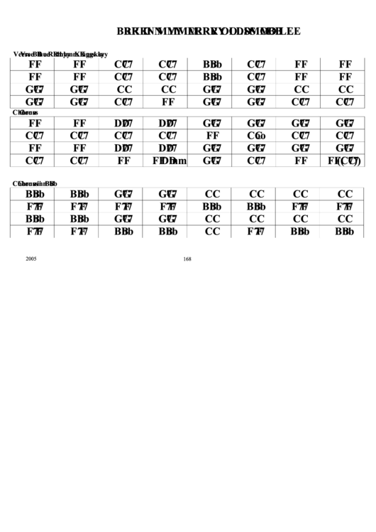 In My Merry Oldsmobile Chord Chart Printable pdf