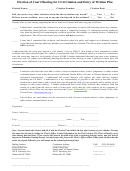 Election Of Court Hearing For Civil Citation And Entry Of Written Plea Form - Florida