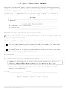 California Caregiver Authorization Affidavit Form