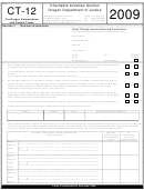 Form Ct-12 - Tax Return For Oregon Corporations And Certain Trusts - 2009