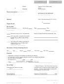 Affidavit Of Service Form - Superior Court Of New Jersey