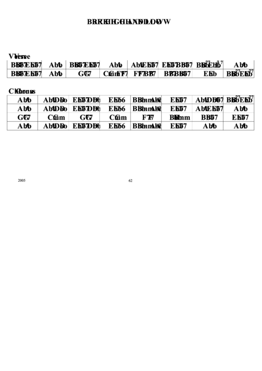 Brk High And Low Chord Chart Printable pdf