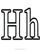 H Letter Template