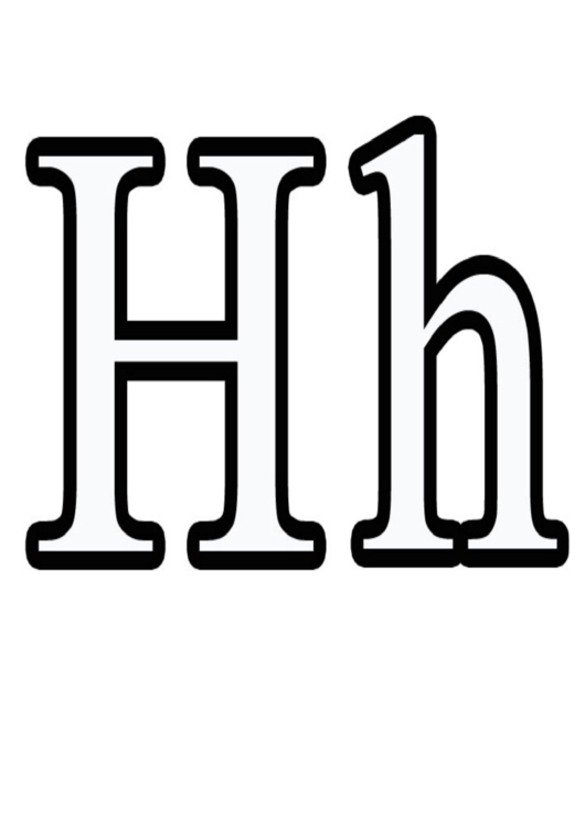 H Letter Template Printable pdf