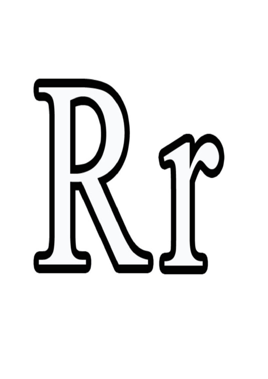 R Letter Template Printable pdf