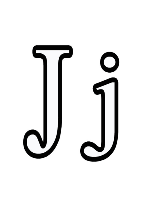 J Letter Template Printable pdf