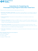 Form Bcbs 13177-1006r Sr - Prescription Drug Program Subscriber Claim Form