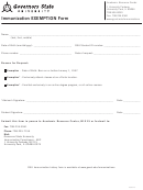 Governors State Immunization Exemption Form