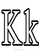 K Letter Template