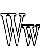 W Letter Template
