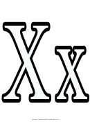 X Letter Template