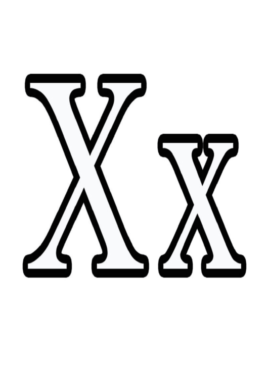 X Letter Template Printable pdf